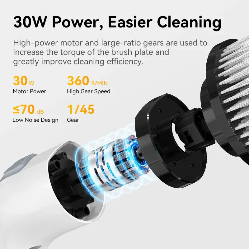 Waterproof Electric Spin Brush with 7 Attachments – Cordless Design