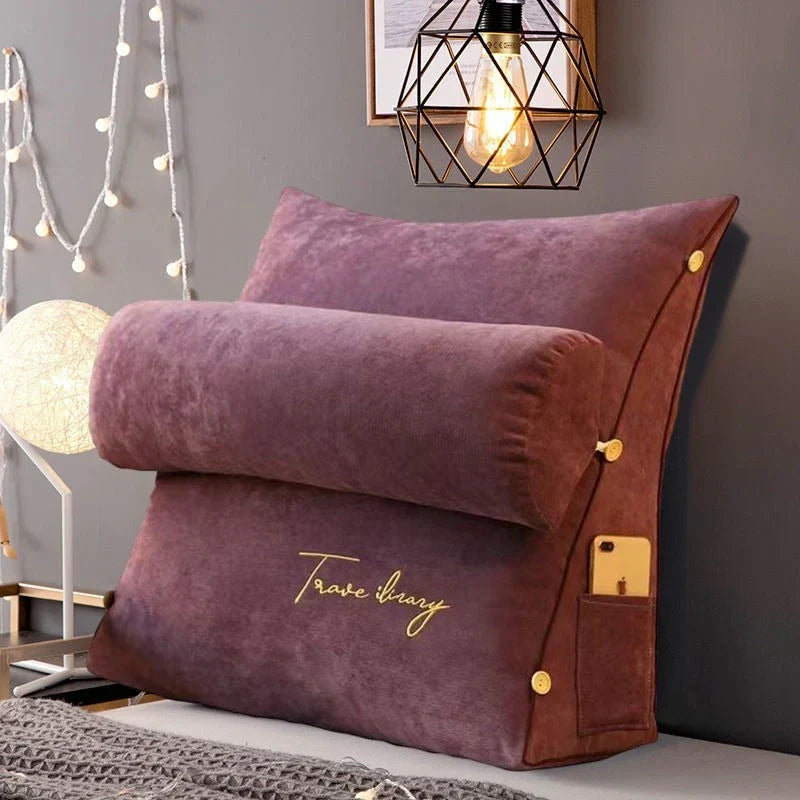 Wedge-Shaped Back Support Cushion for Ergonomic Comfort