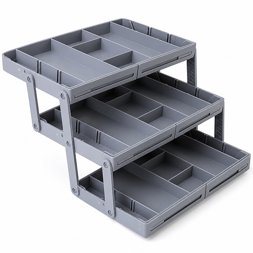 3-Tier Modular Drawer Organizer with Adjustable Dividers
