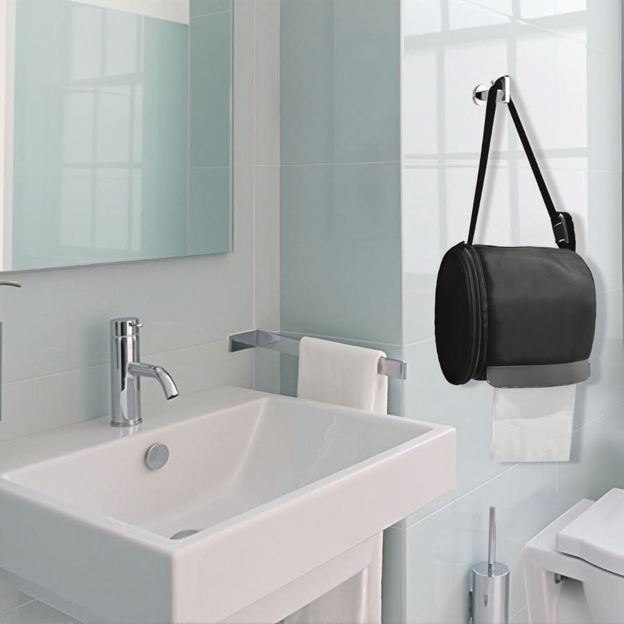 Stylish Geometric Toilet Paper Organizer with Fabric Cover