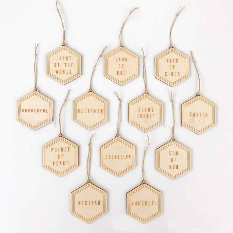 Timeless Names of Christ Advent Ornaments for Holiday Decor