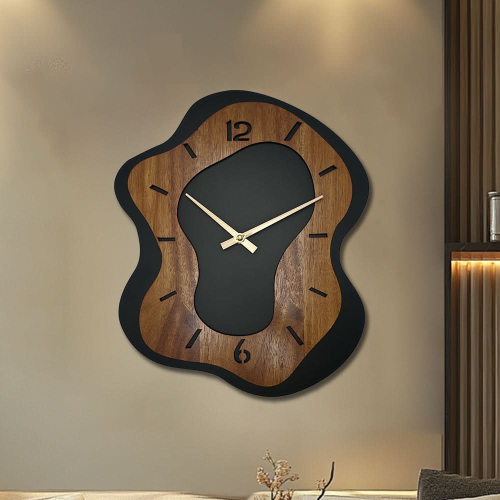 Artisan Crafted Rustic Wall Clock with Unique Shape