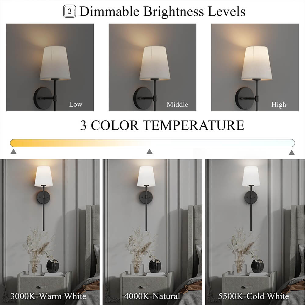 Chic Wireless Wall Sconces (SET OF 2 + 2 FREE BULBS)