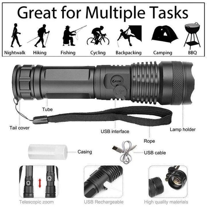 UltraBright 90000 Lumens Tactical Flashlight