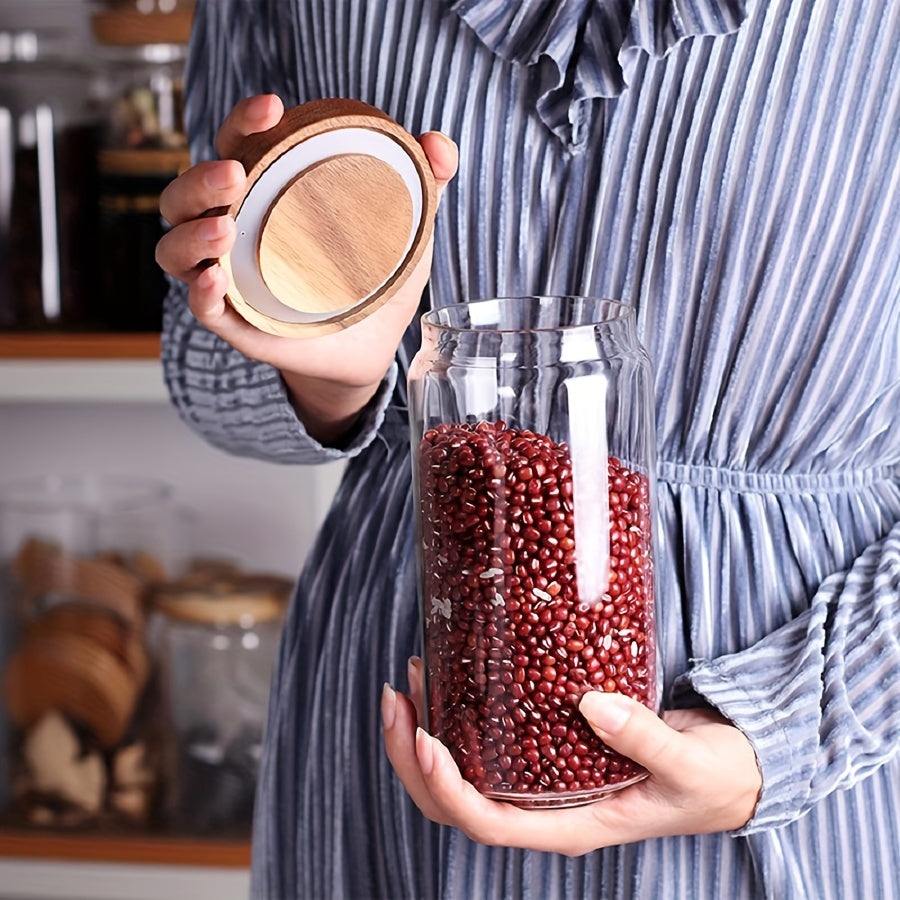 Airtight Kitchen Storage Jar in Glass - LunaSeal Design