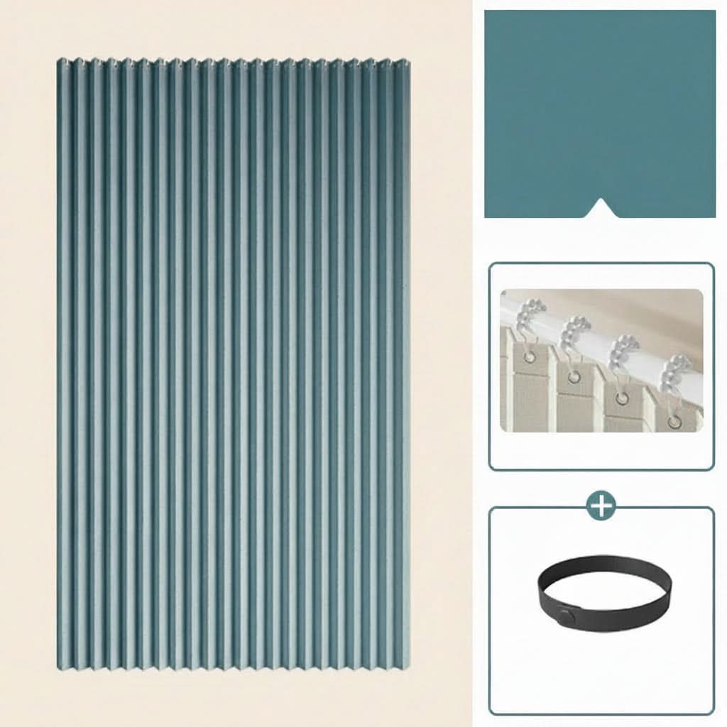 AquaGuard – Space-Saving Magnetic Shower Curtain