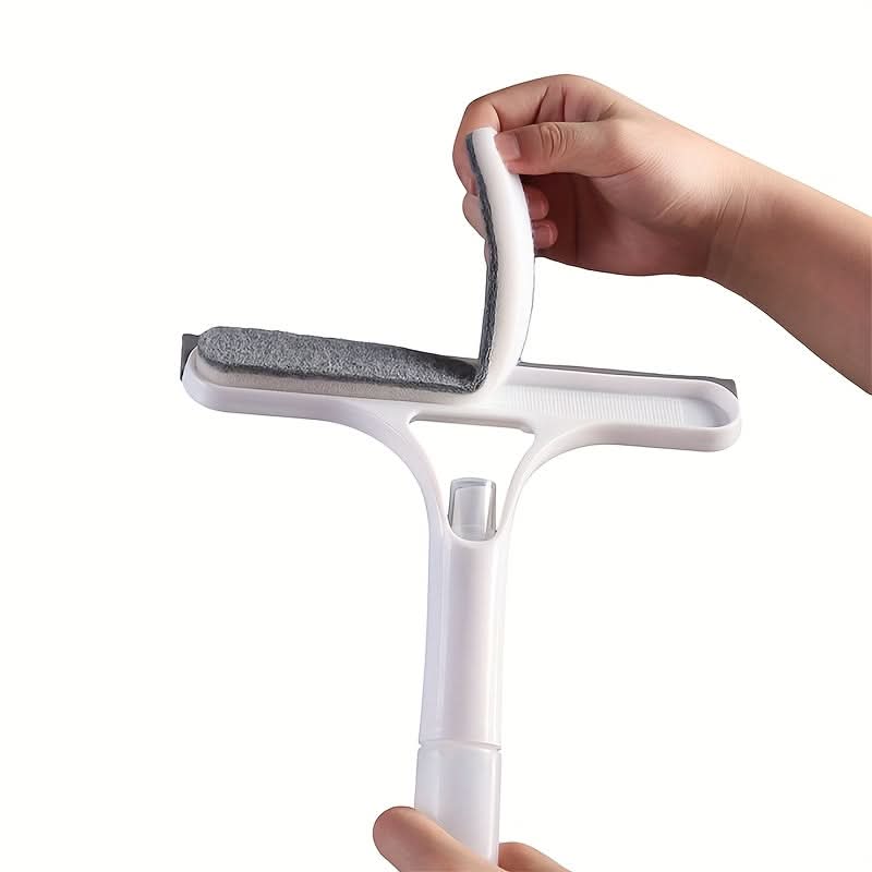 CrystalClear – 3-in-1 Window & Mirror Cleaning Tool with Washable Cloth
