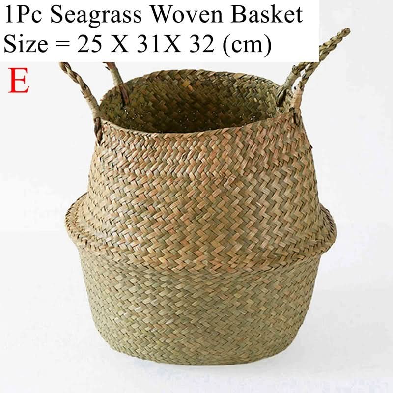 Natural Harmony – Handcrafted Seagrass Storage Basket