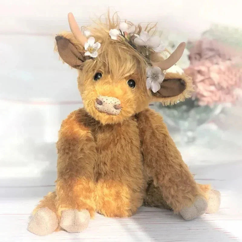 Charming Floral Highland Cow Companion