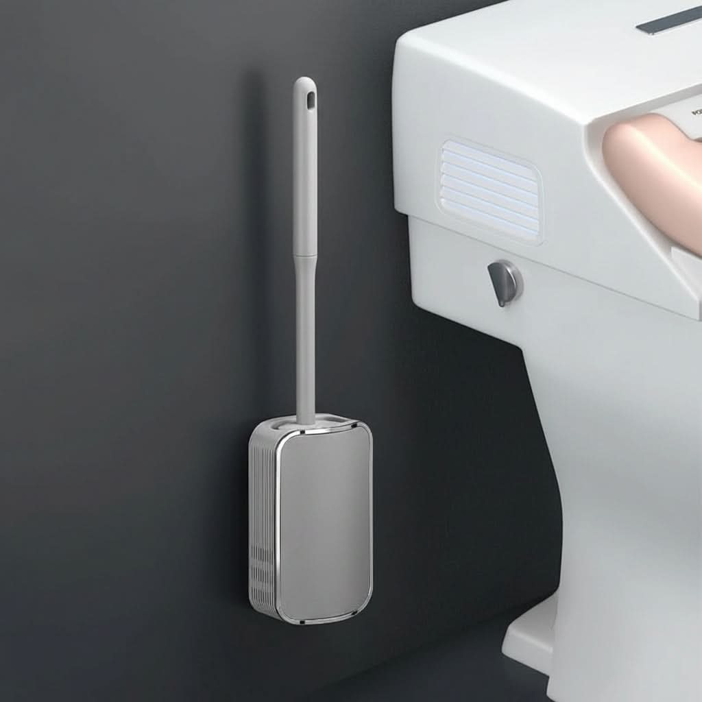 SleekDry – Wall-Mounted Toilet Brush & Holder Set