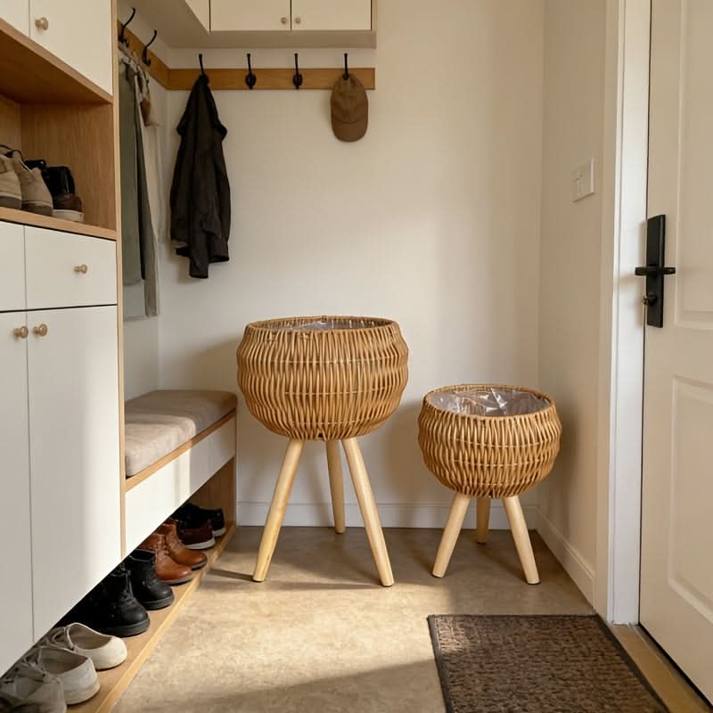 EcoChic Woven Planter Set for Indoor Plant Elegance