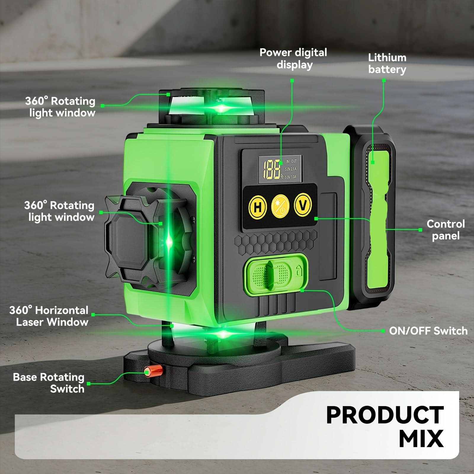 PrecisionPro 360° Laser Level Tool for Perfect Alignment
