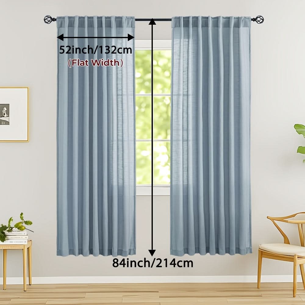 Breezy Linen Sheer Drapes for Natural Light and Privacy