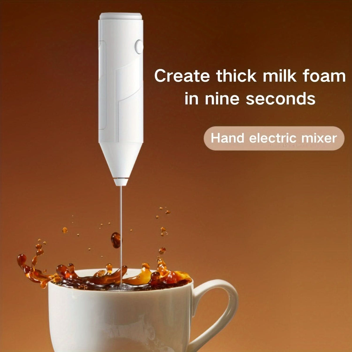 WhipMaster – Handheld Electric Milk Frother for Coffee Lovers