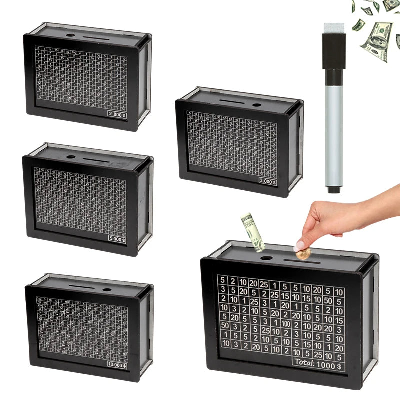 Elegant Wooden Savings Bank with Digital Tracker