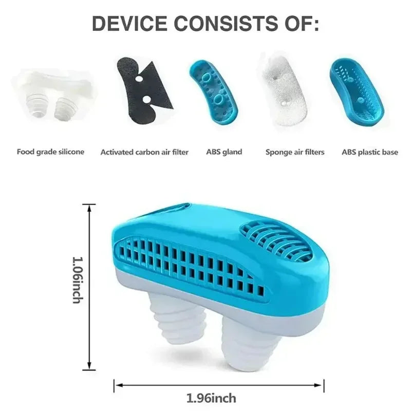 Dual-Function Snore Relief and Air Purifier Nasal Clip