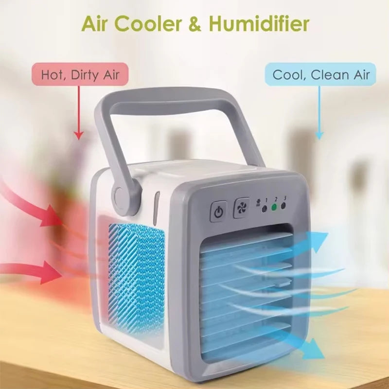 Versatile 4-in-1 Mobile Air Cooler with Humidifier & Purifier