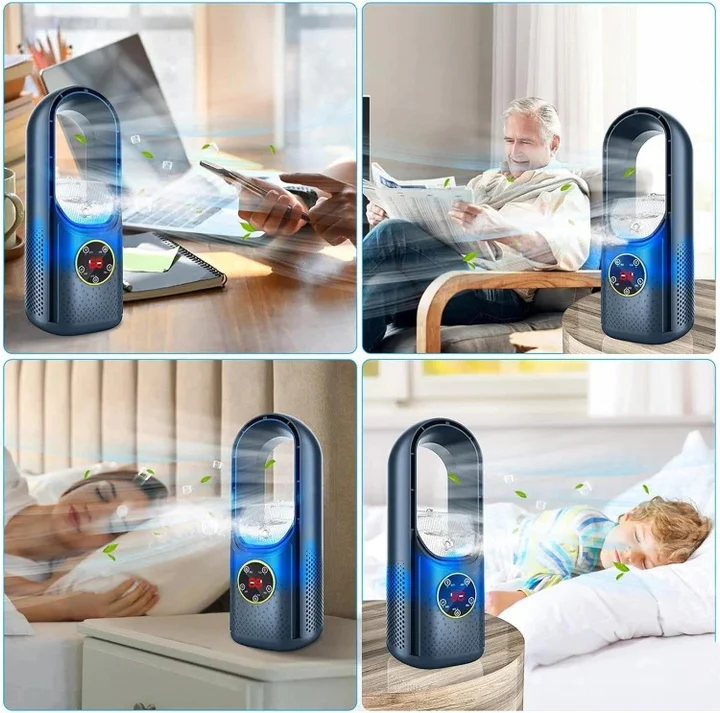 Compact Bladeless Air Cooler – Whisper-Quiet 3-Speed Comfort