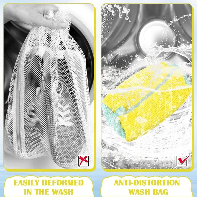 2-Pack Protective Shoe Wash Bags for Laundry Care