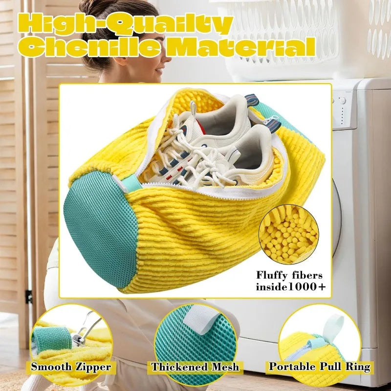 2-Pack Protective Shoe Wash Bags for Laundry Care