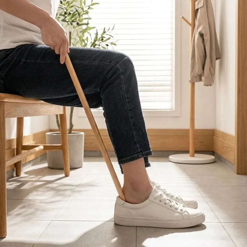 EASELUX – Magnetic Beech Wood Shoehorn for Effortless Wearing