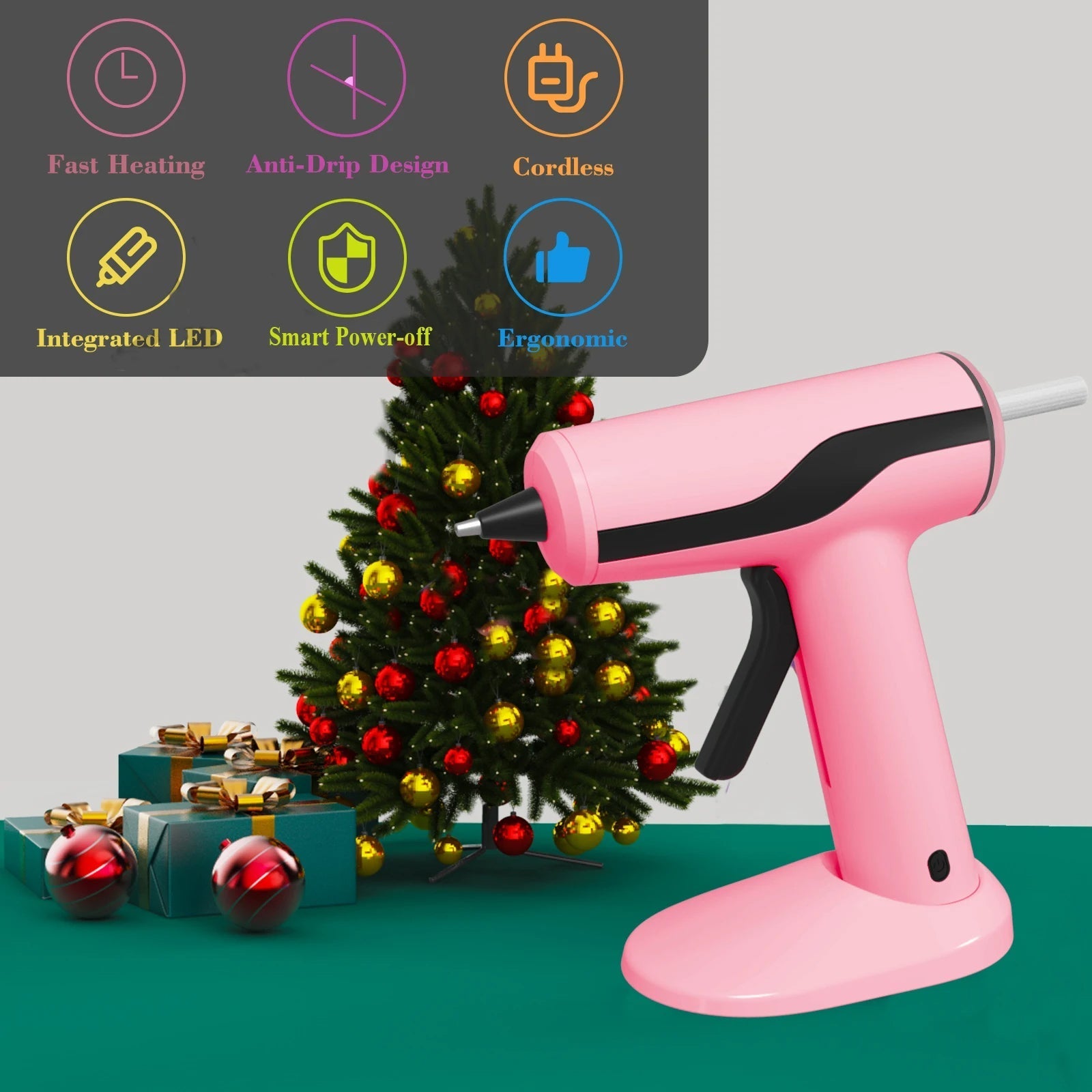 Wireless Crafting Glue Gun Kit with 40 Glue Sticks
