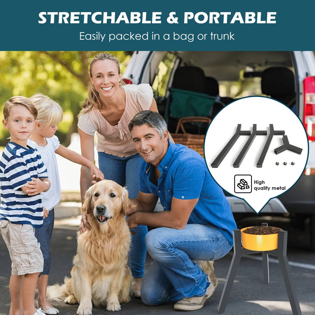 Adjustable Elevated Pet Feeding Station