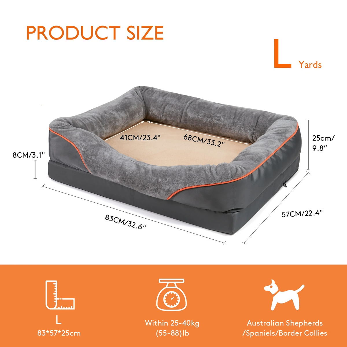 Premium Comfort Pet Bed with Orthopedic Support