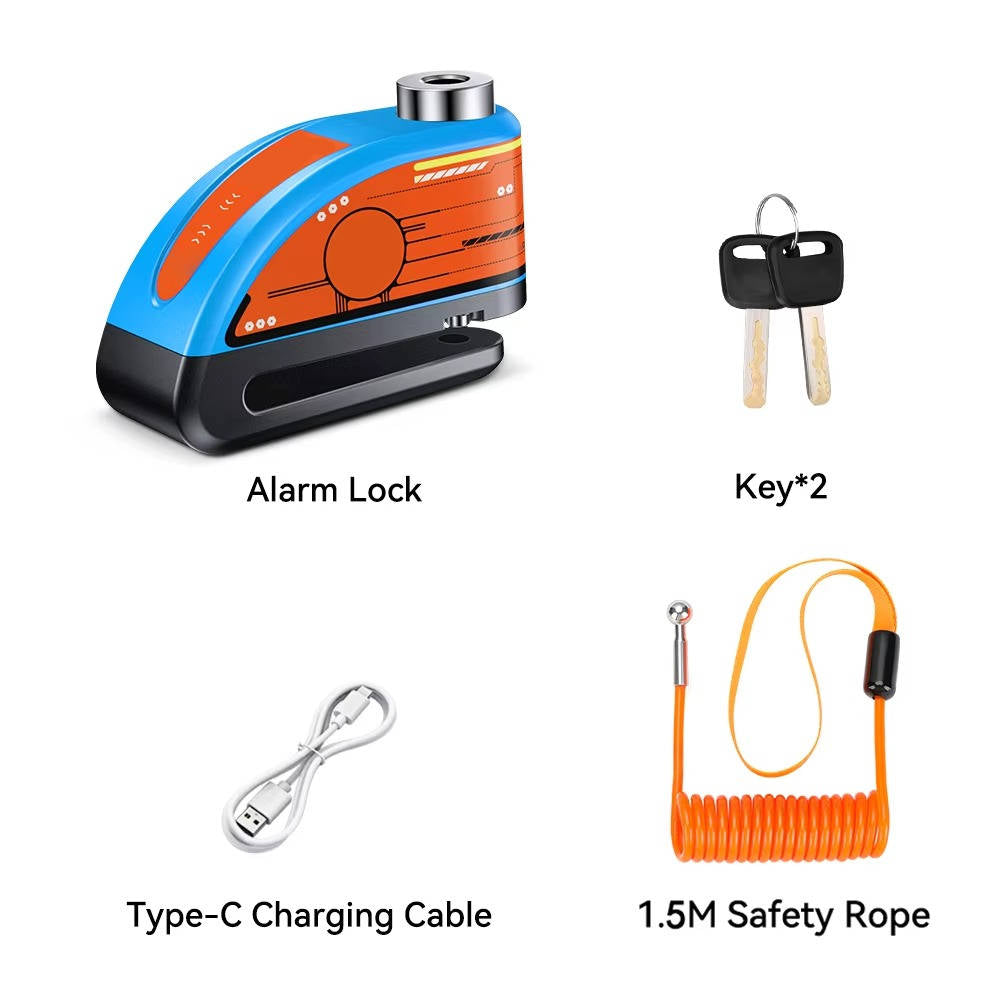 SecureRide Disc Lock with Alarm System