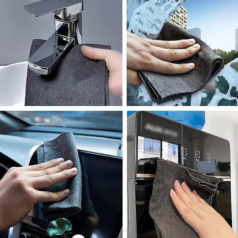 10-Pack Premium Microfiber Cleaning Cloths for Home & Auto