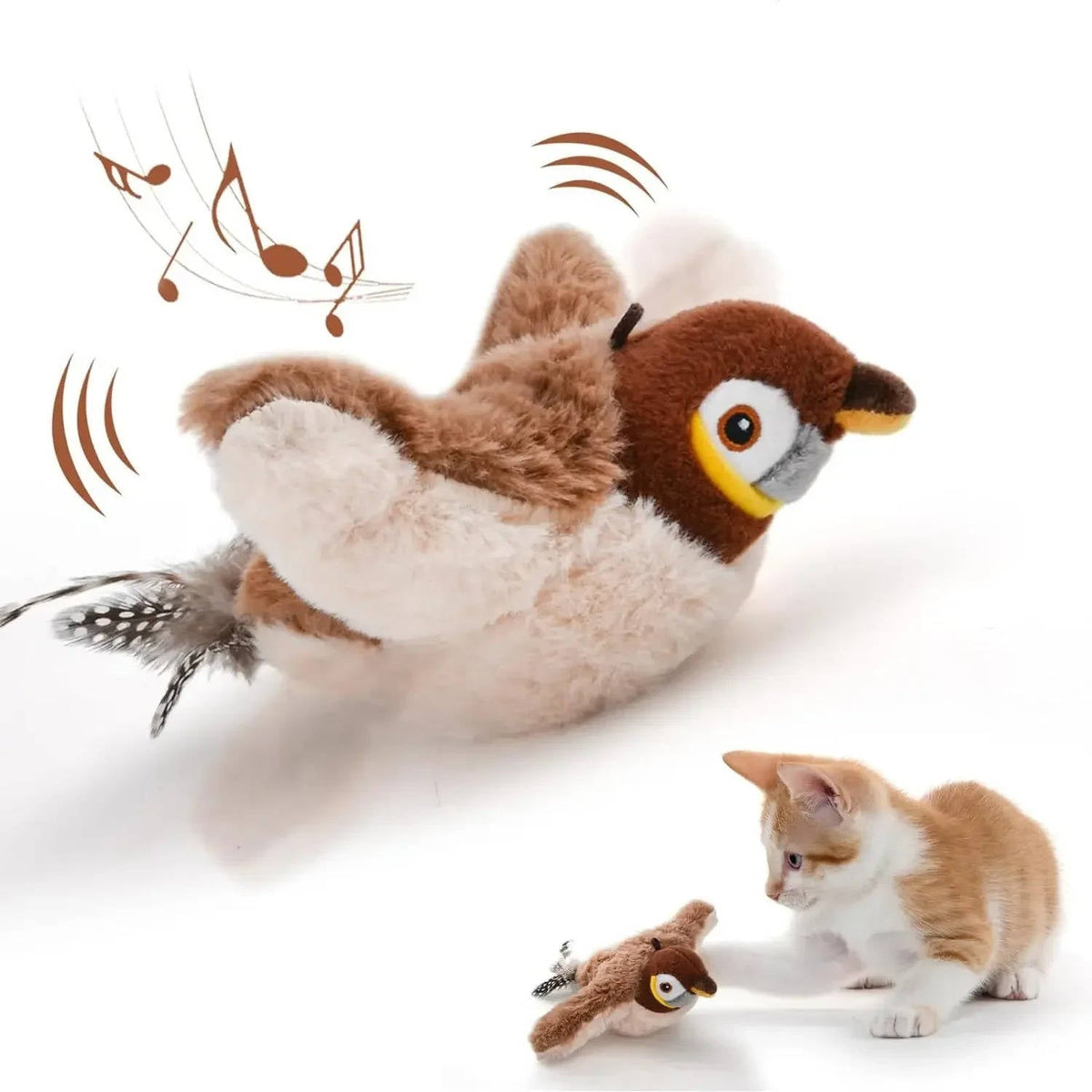 Engaging Feline Play Bird Toy
