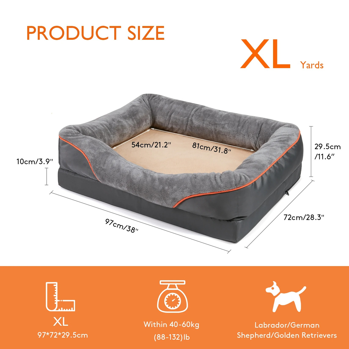 Premium Comfort Pet Bed with Orthopedic Support
