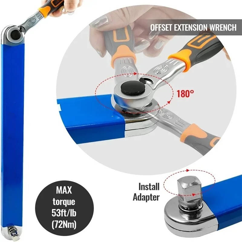 Versatile Long Reach Wrench Tool