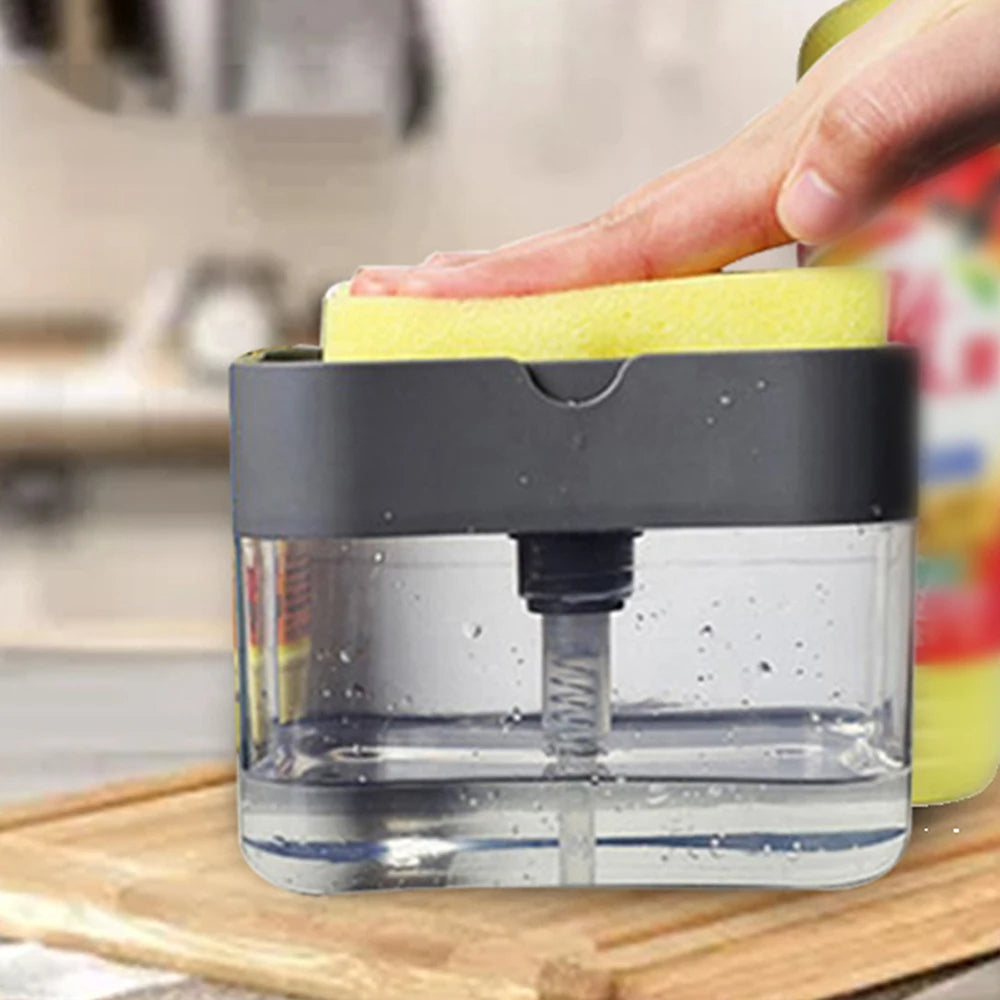 Smart Soap Dispenser with Integrated Sponge Holder