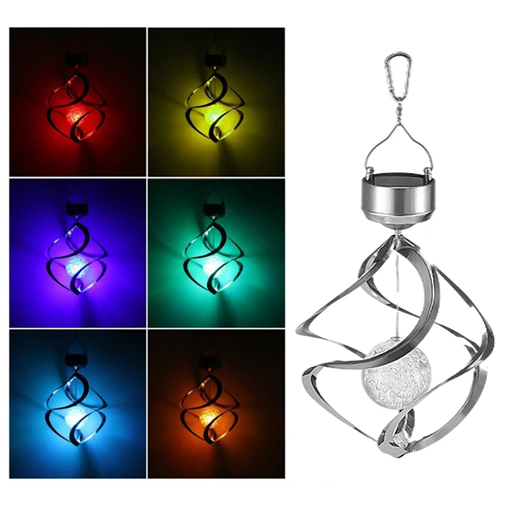 Enchanting Solar Garden Spinner with Colorful LED Lights