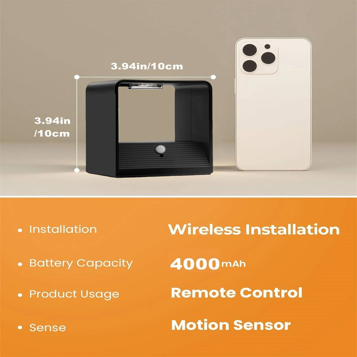 Smart Motion-Activated Wall Light with Remote Control