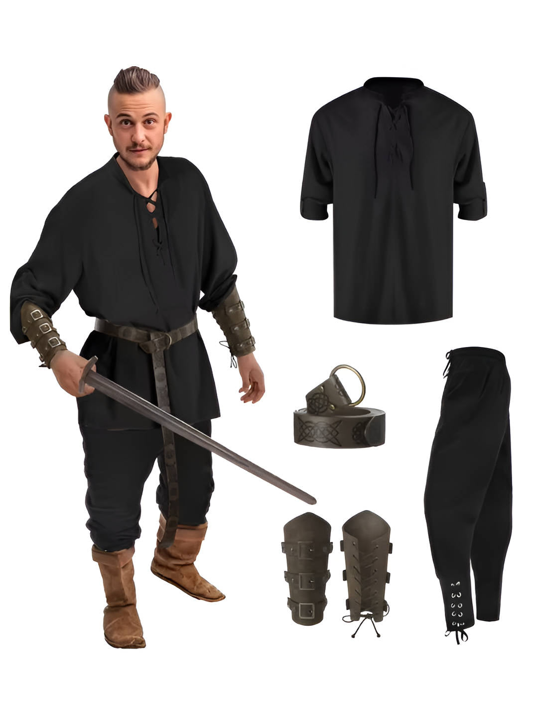 Men's 4-Piece Legendary Costume Set for Themed Events