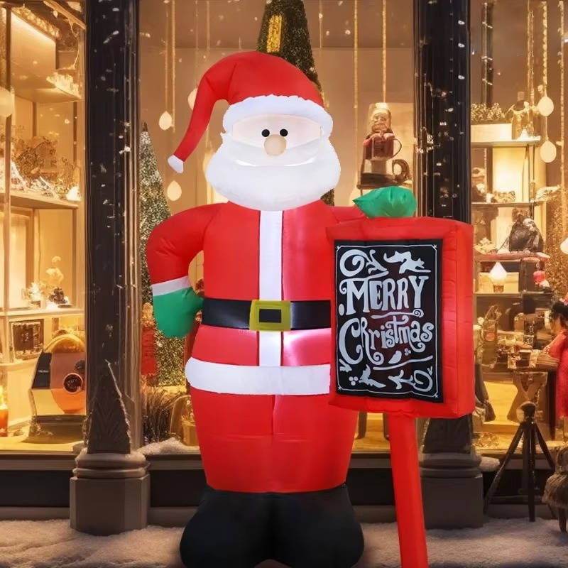 Festive Inflatable Climbing Santa for Outdoor Display