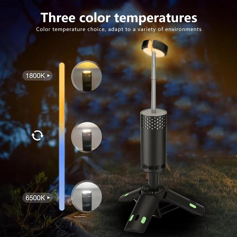 Portable LED Lantern with Adjustable Height and USB Charging