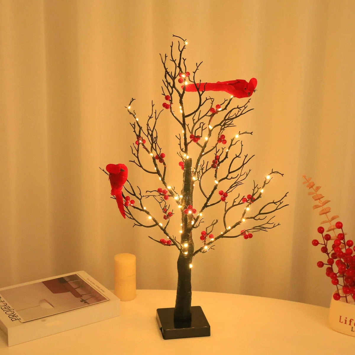 Illuminating Charm: Decorative LED Tree Accent