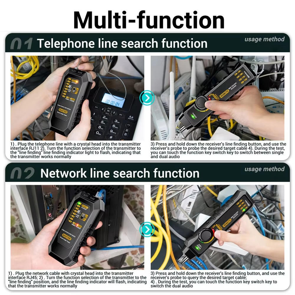Precision Cable Tracer with LED Guidance