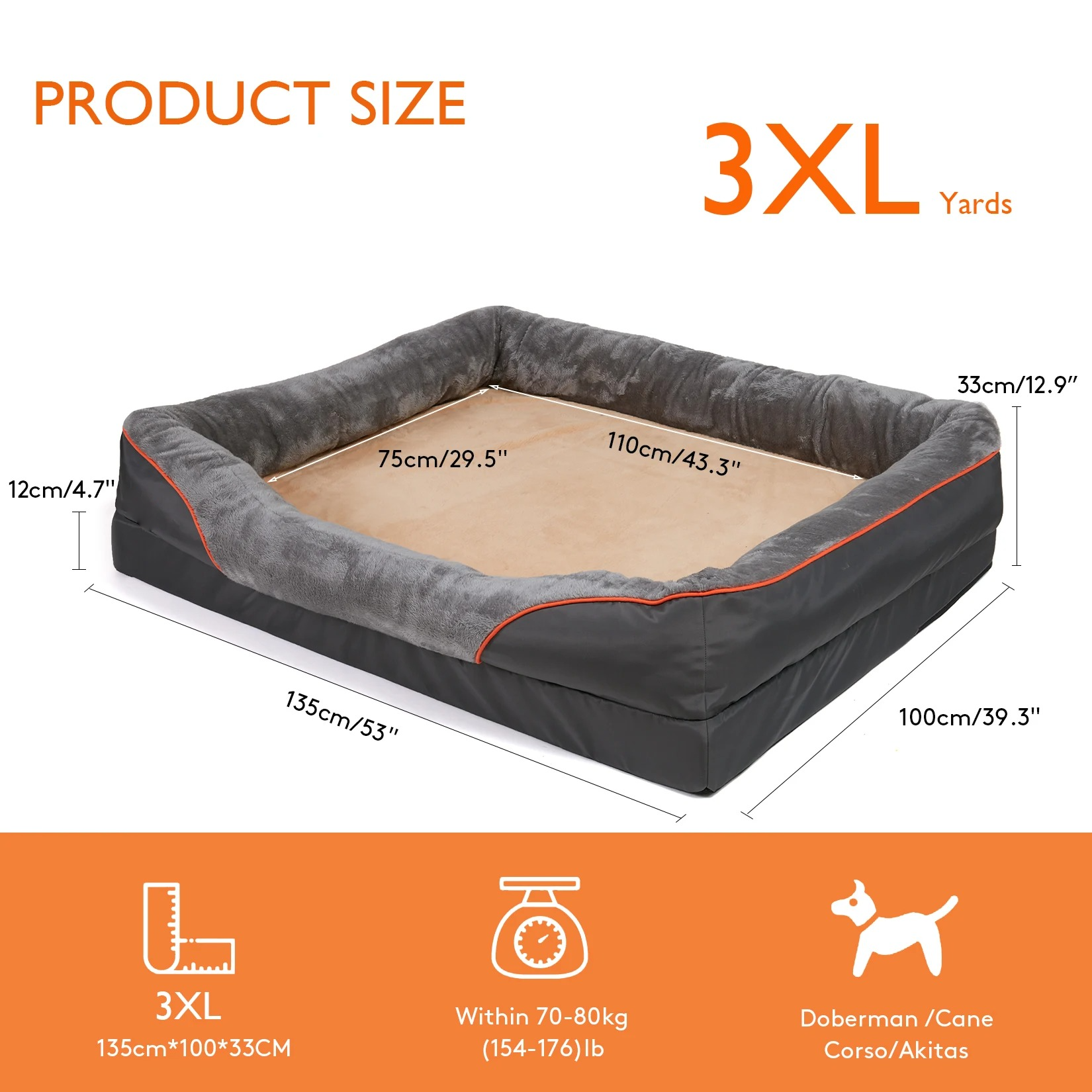 Premium Comfort Pet Bed with Orthopedic Support