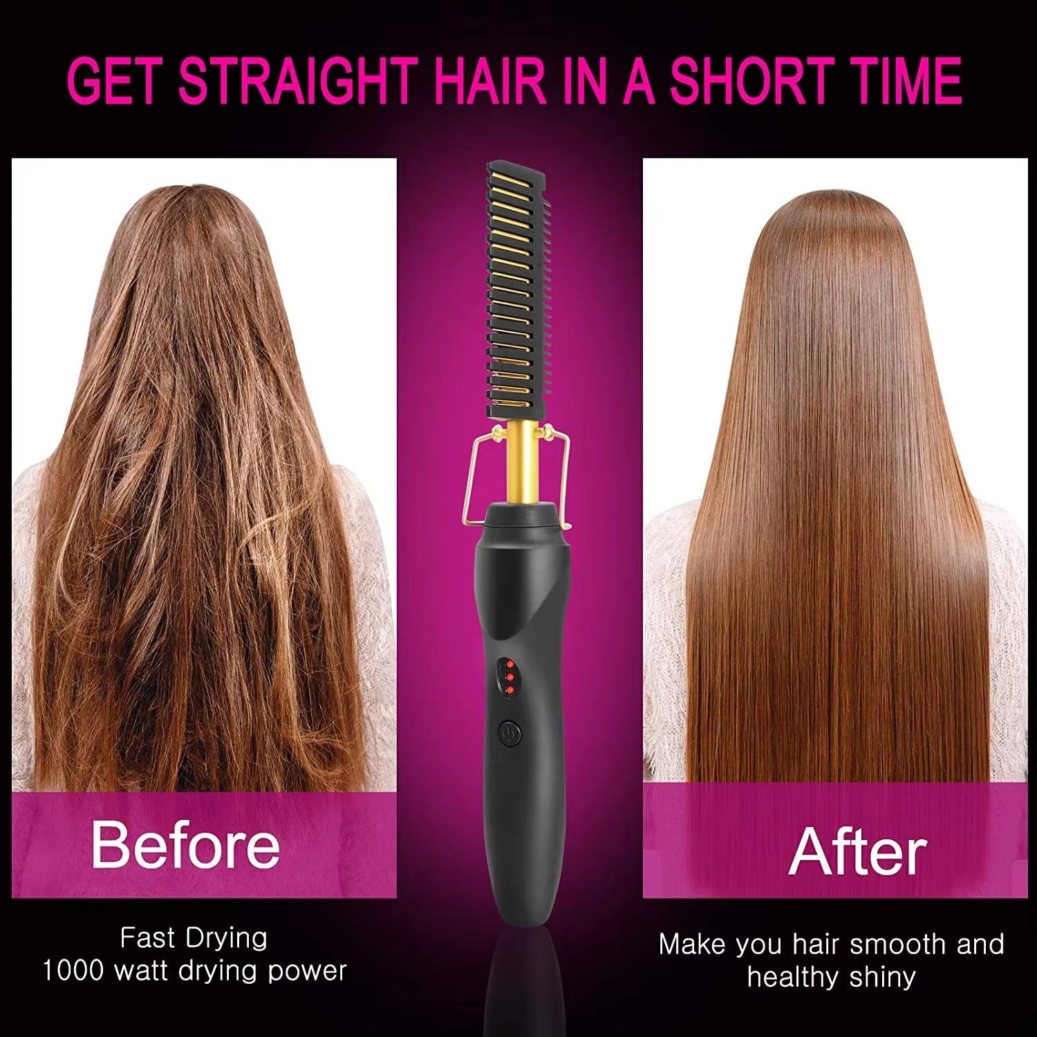 SleekStyle Pro Hot Comb for Thick and Coarse Hair