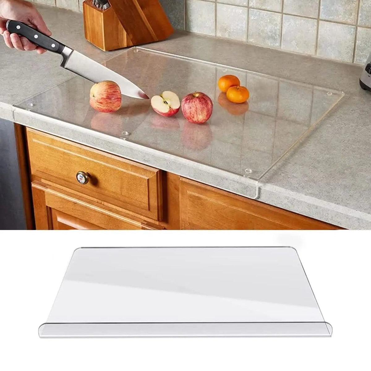 Sleek Acrylic Chopping Board with Protective Edge