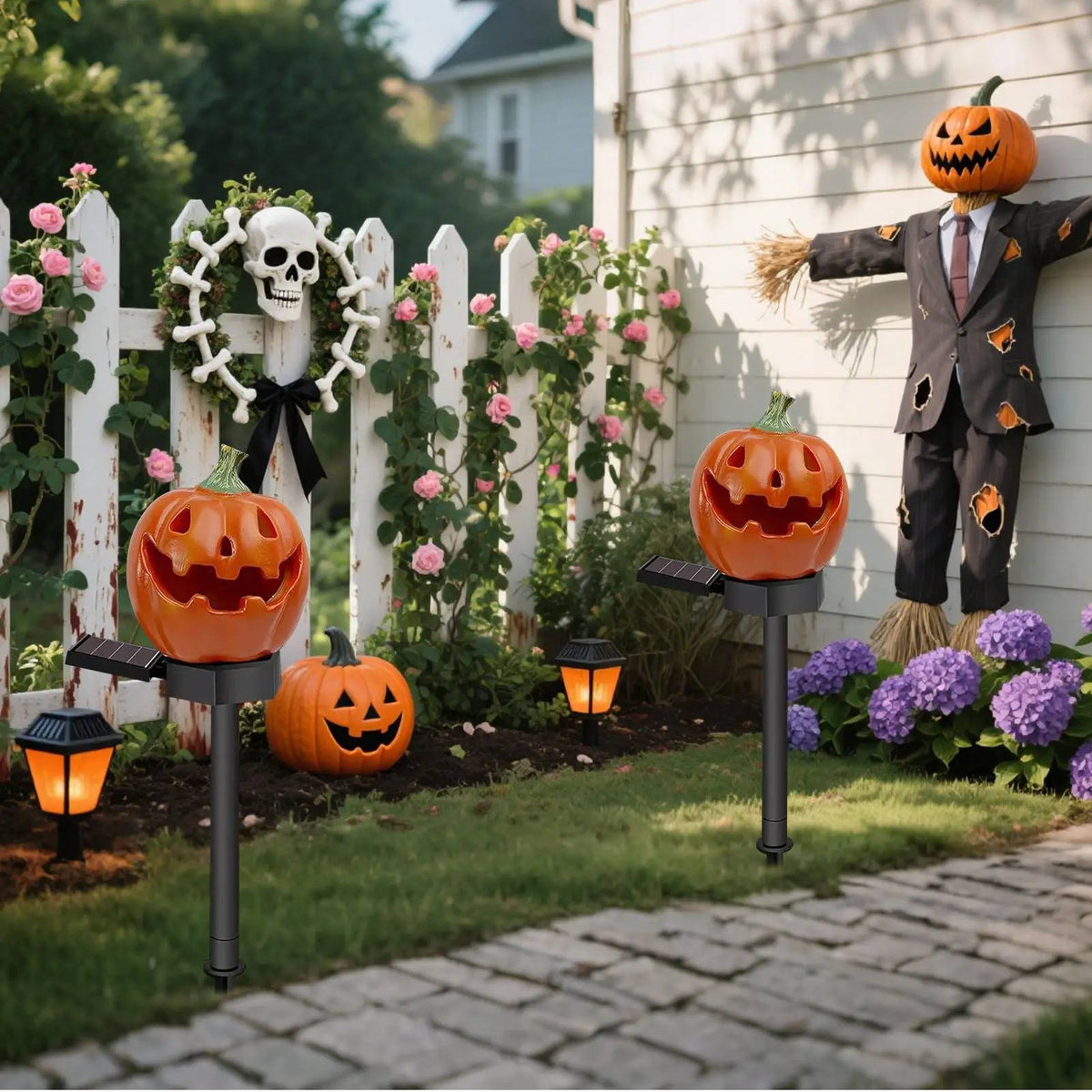 Enchanting Pumpkin Pathway Illuminators for Halloween