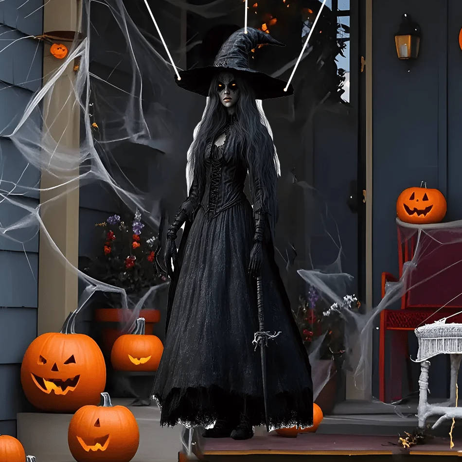 Spooktacular Outdoor Halloween Bride Decoration
