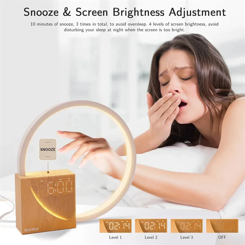 Serenity Touch Lamp with Nature Sounds and Alarm Function