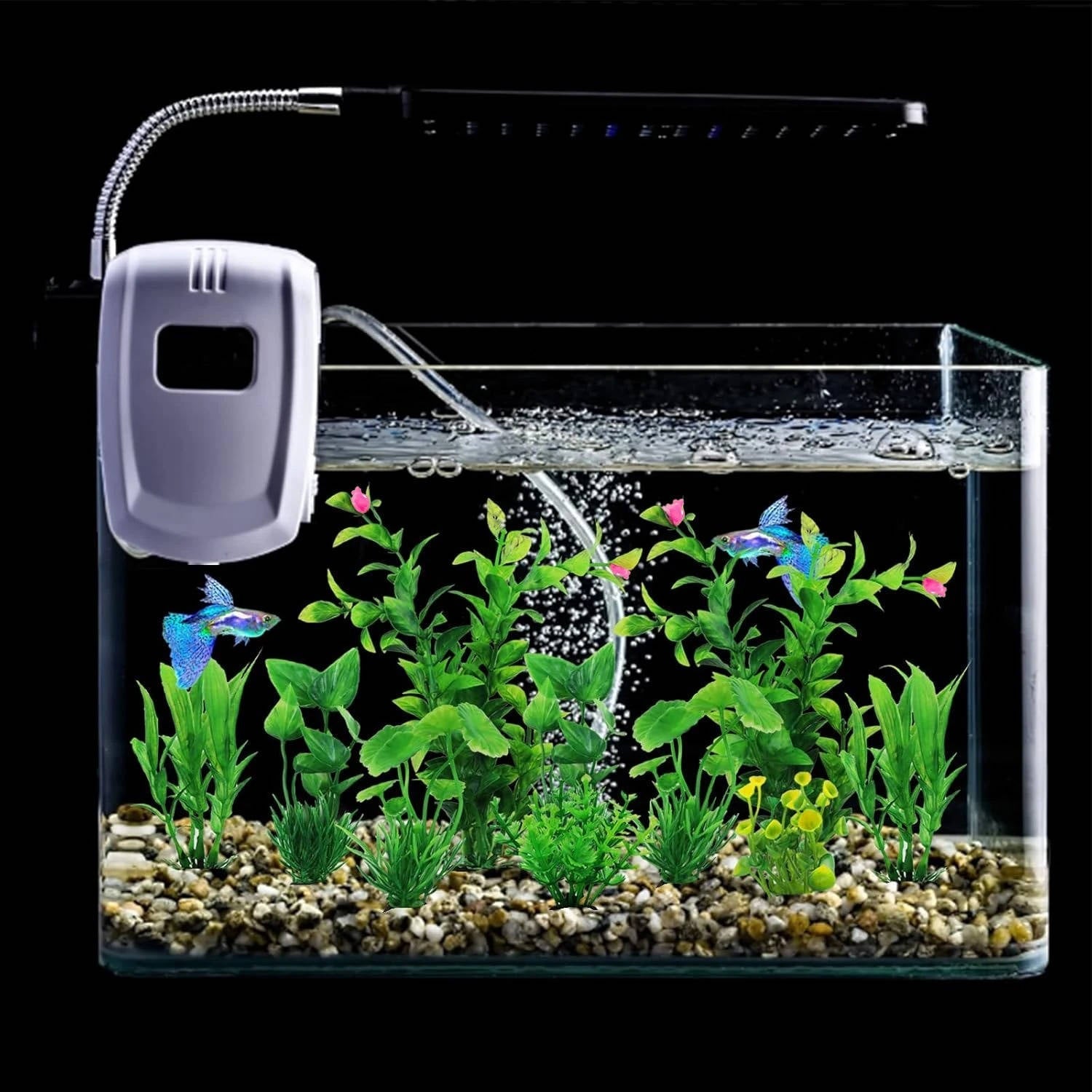 Aquarium Enchantment: Lifelike Plant Décor