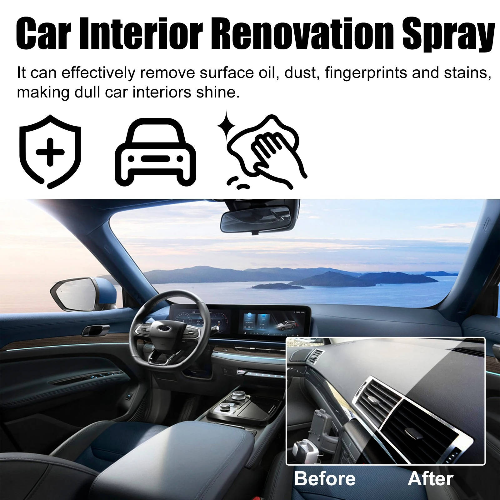 Ultimate Car Interior Care Kit - Set of 3 Bottles