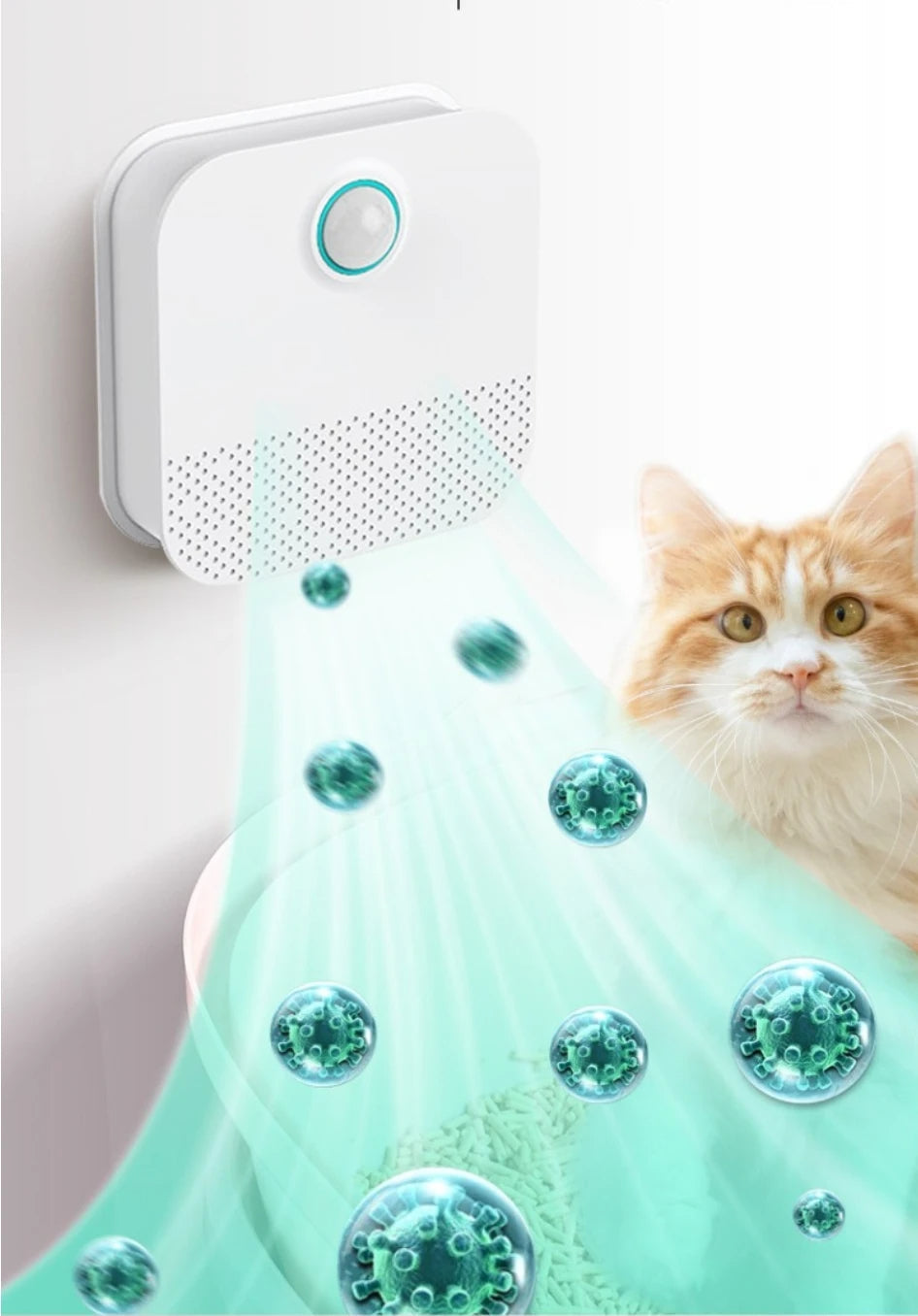 Automatic Litter Box Freshener with Smart Odor Control